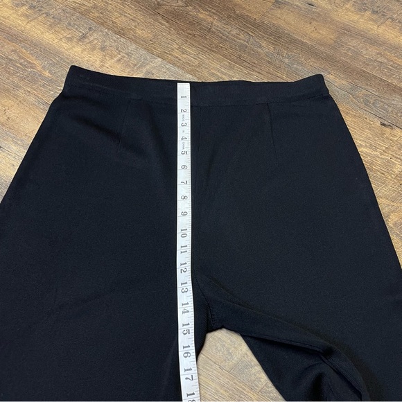 Exclusively Misook Straight Leg Ankle Pants Womens XL Black Pull On Knit Casual - Picture 3 of 9